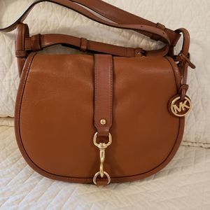 Michael Kors Jamie brown leather SADDLE bag